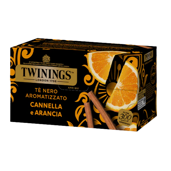 Tè nero aromatizzato Arancia e Cannella 20 filtri