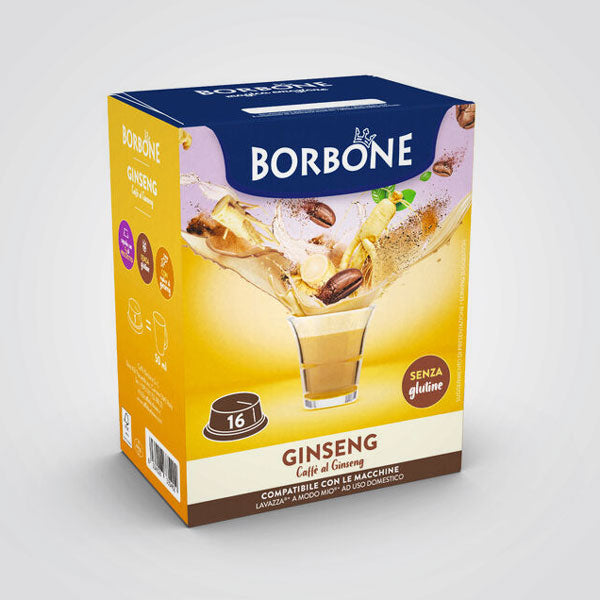 Caffè Borbone Ginseng Kaffee Kapseln - Lavazza A Modo Mio kompatibel (16 Kapseln)