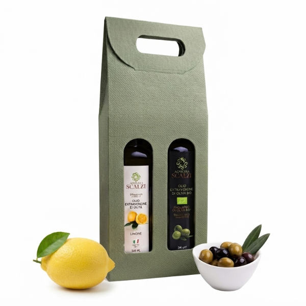 Gift Box Oli Extravergini Aromatizzati o Biologico - Scalzi