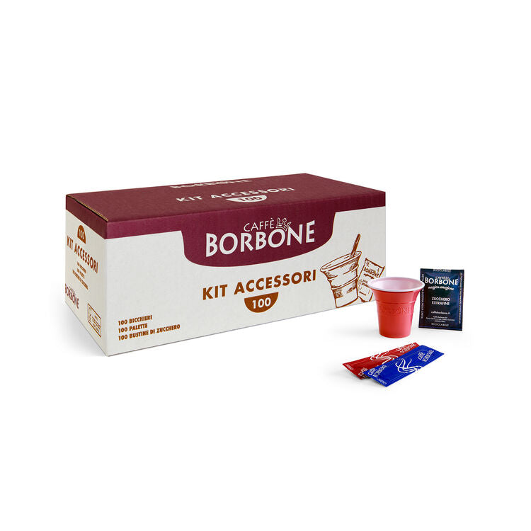 Kit accessori Caffè Borbone bicchieri palette zucchero