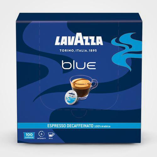 Blaue entkoffeinierte Kaffeekapseln 100 cps
