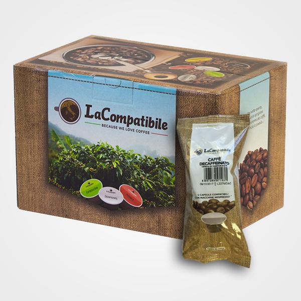Caffè capsule compatibili Nespresso * Decaffeinato 100 cps
