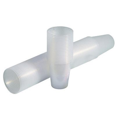100 gobelets en plastique transparent de 200 ml
