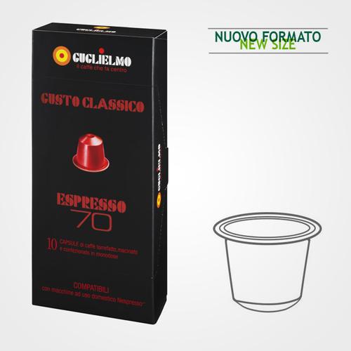 Capsules de café compatibles Nespresso * Rosso 70 boîte de 10 capsules